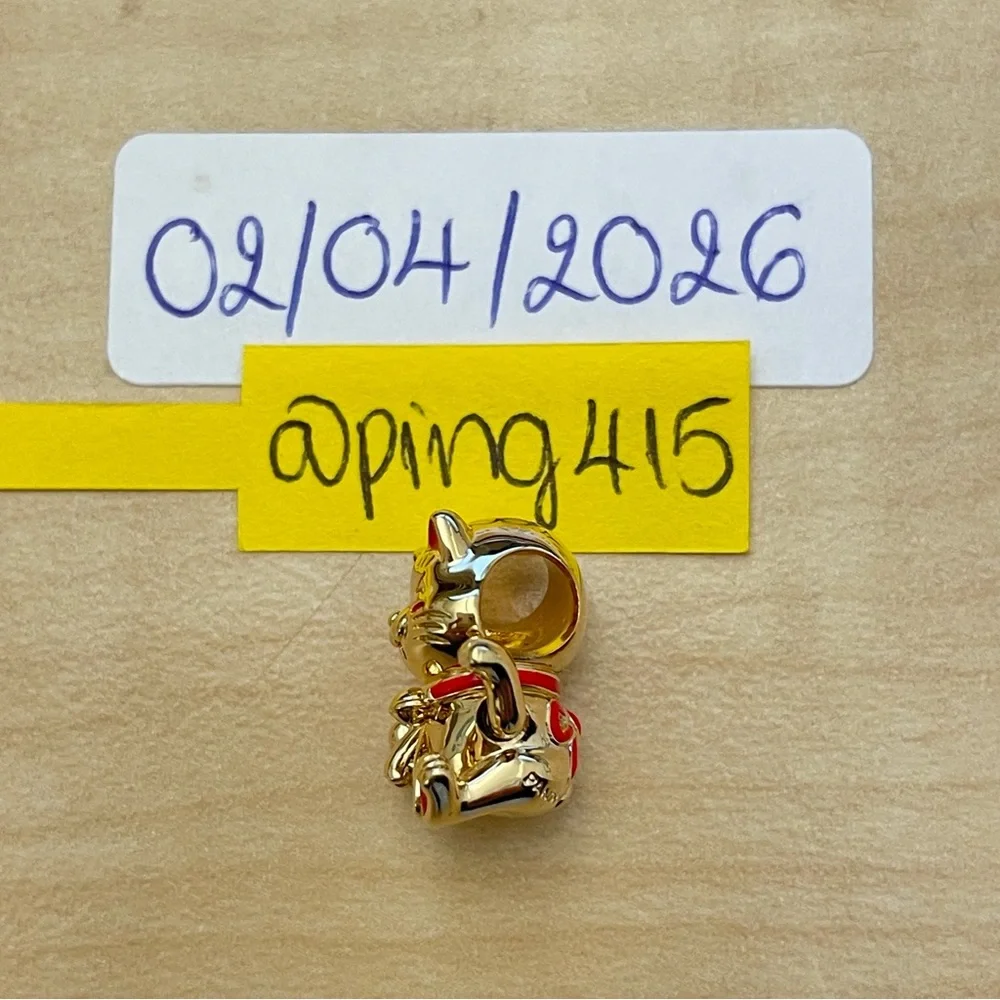 Pandora Shine Fortune Cat charm - Picture 13 of 15